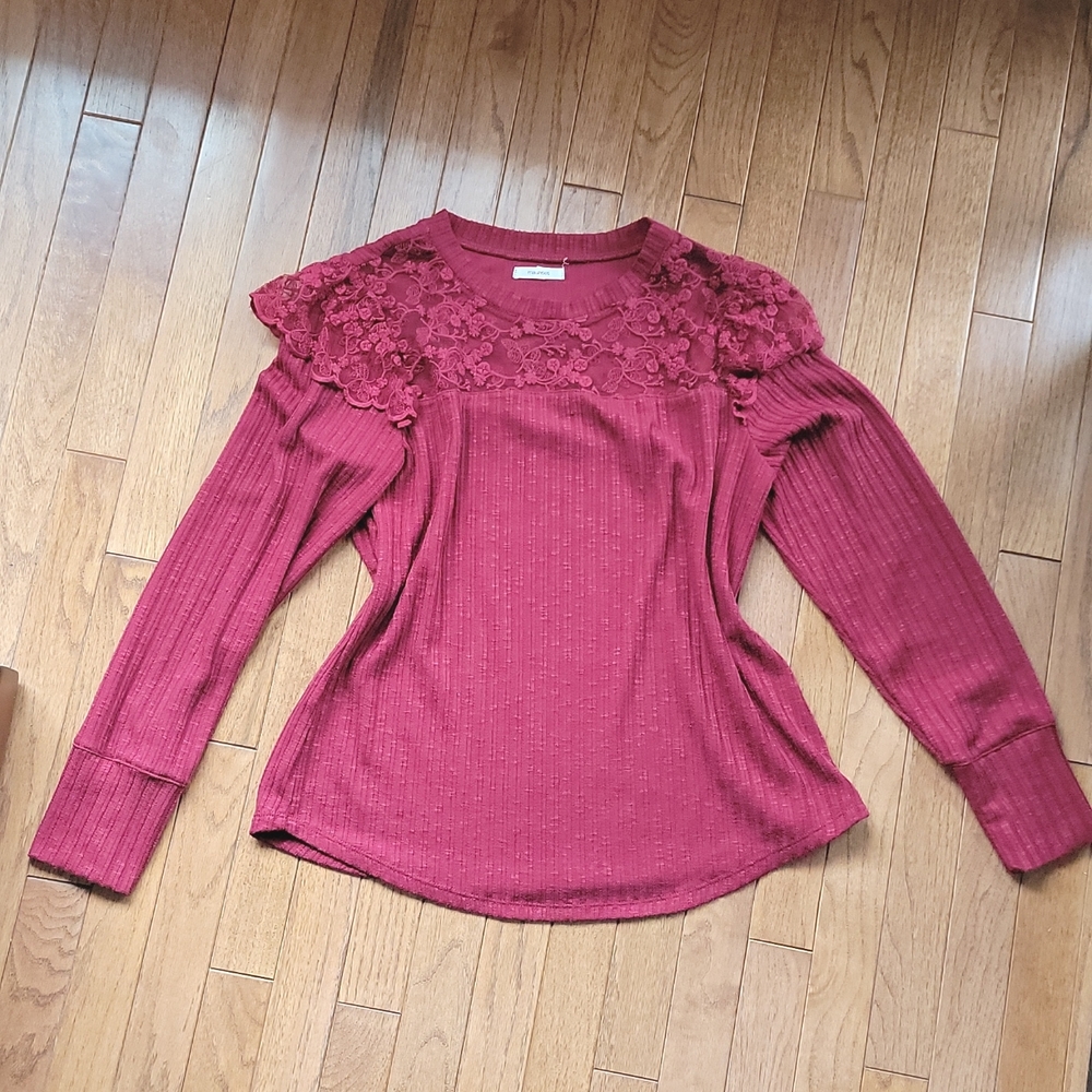 Maurices Sweater w Lace Detail